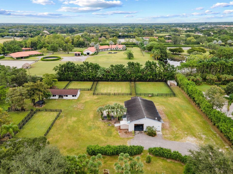 Arial of upper, and lower barns