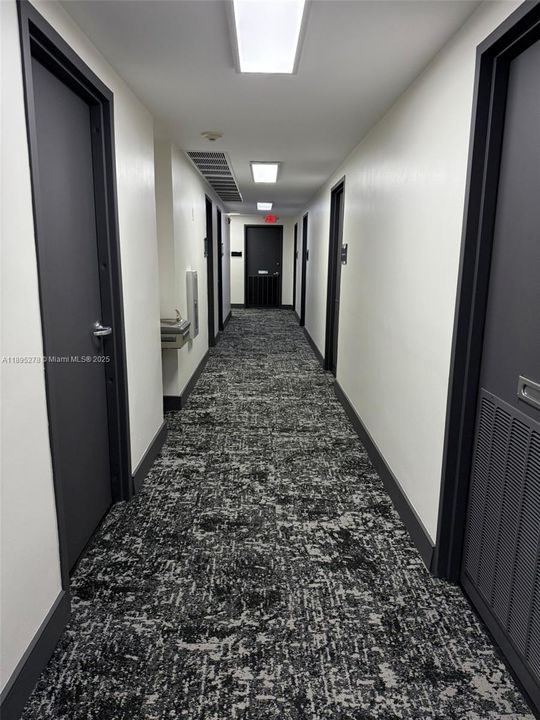 Recently renovated corridors