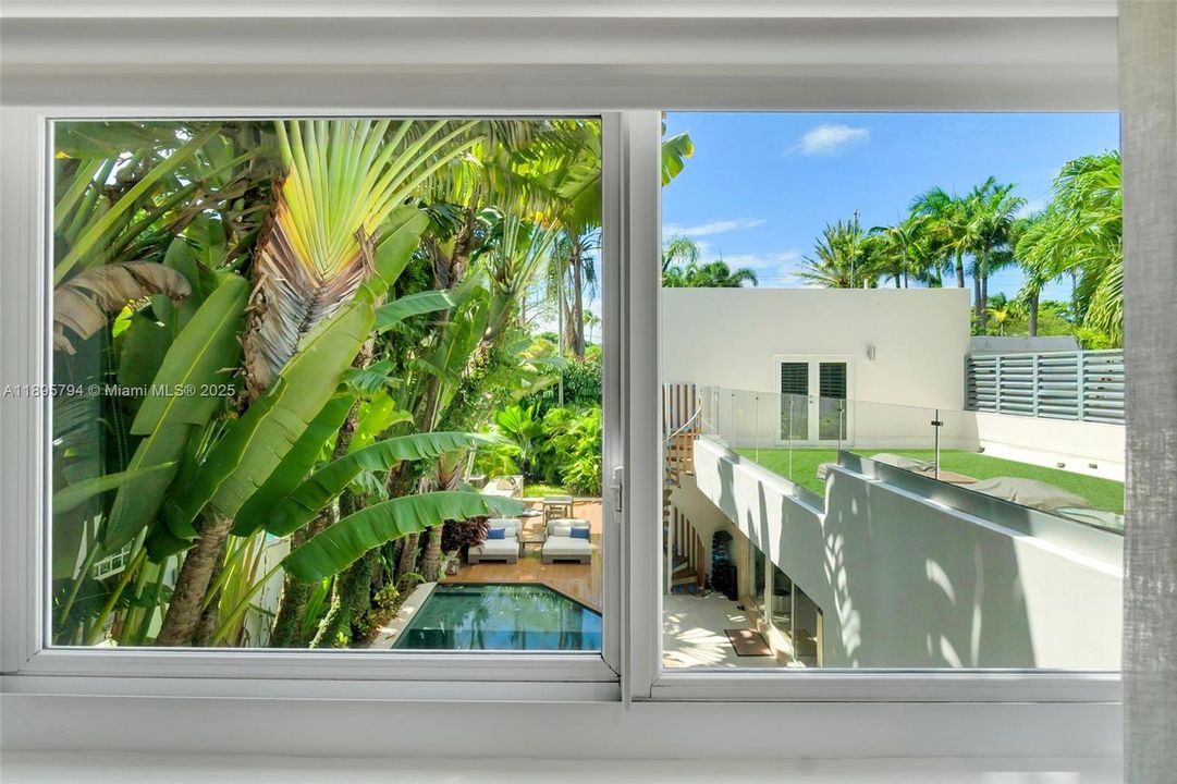 Master bedroom window view