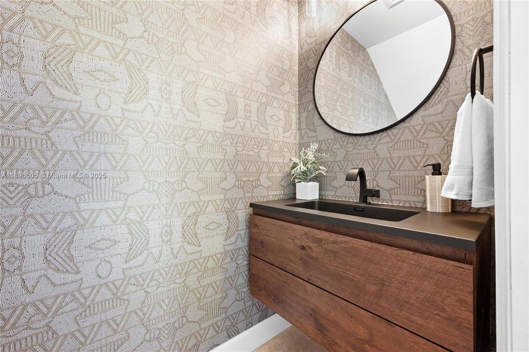 Powder room off of the great room.