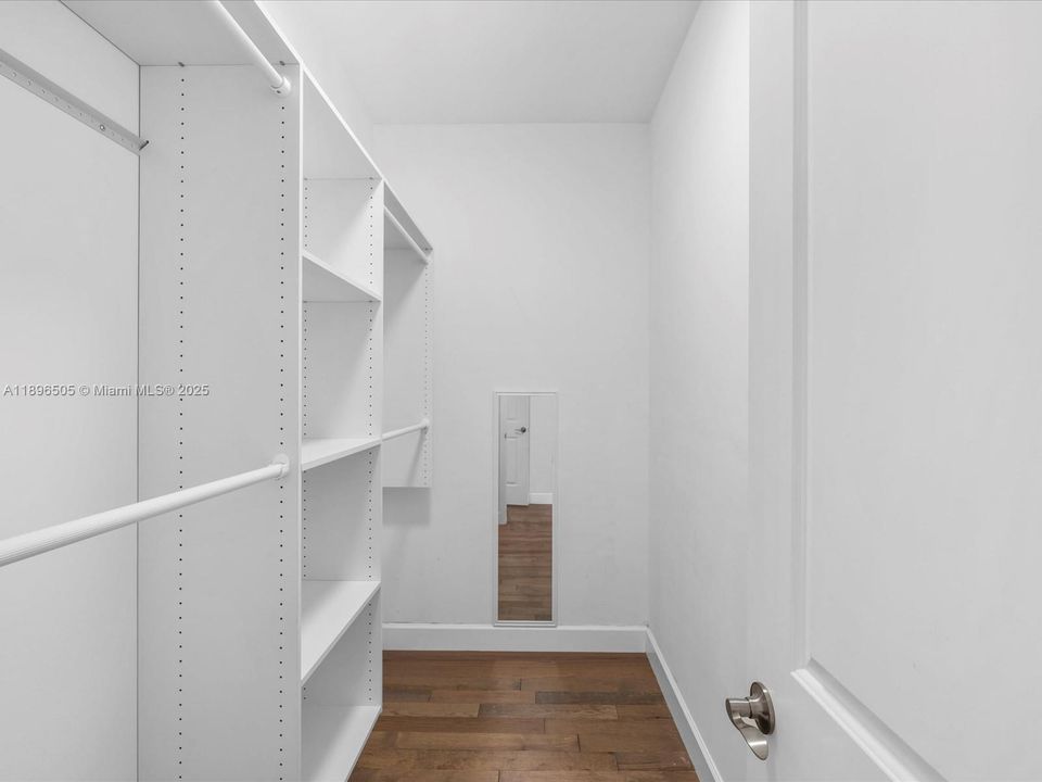 Walk-in closet.