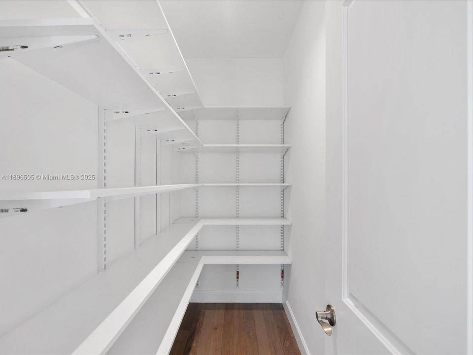 Walk-in closet.