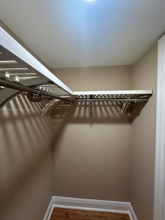 Master bedroom walk in closet