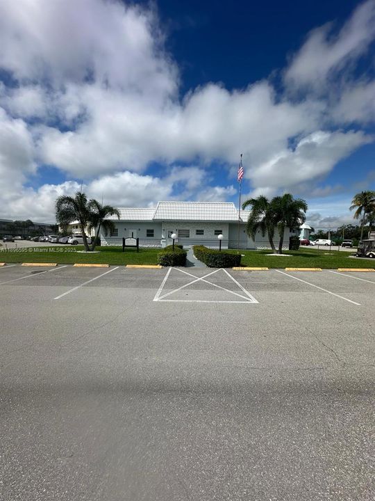 In front of the Clubhouse