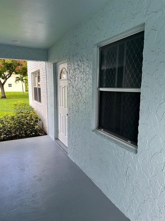 Infront the apartment