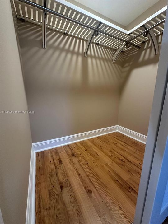 Master bedroom walk in closet
