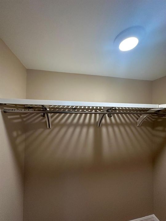 Master bedroom walk in closet