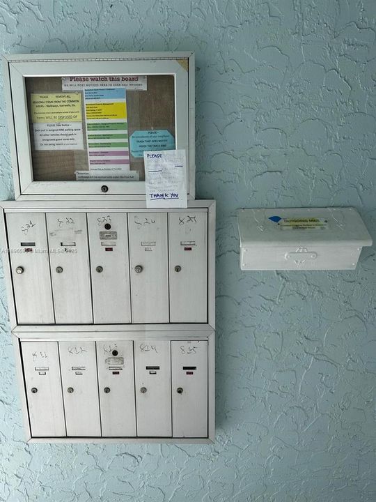 Mail box infront of the apartment