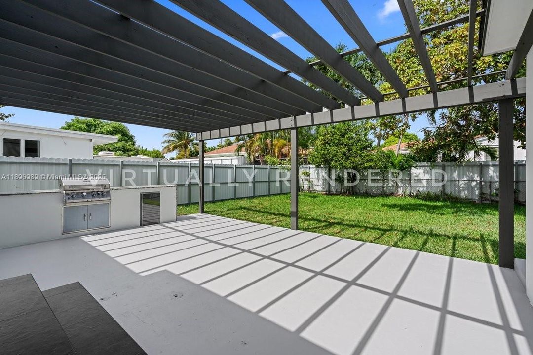 Virtual view with a mini fridge