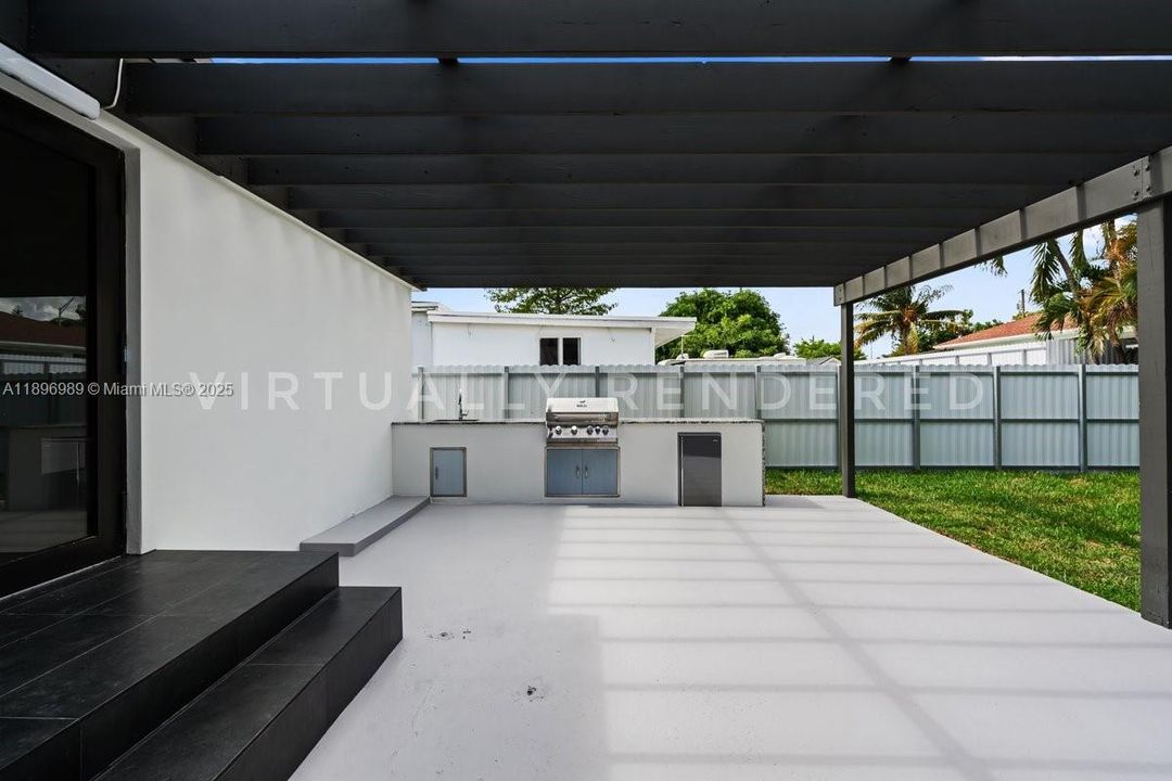 Virtual view with a mini fridge