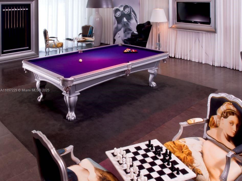 POOL TABLE, CARD ROOM, GUESTS ROOM