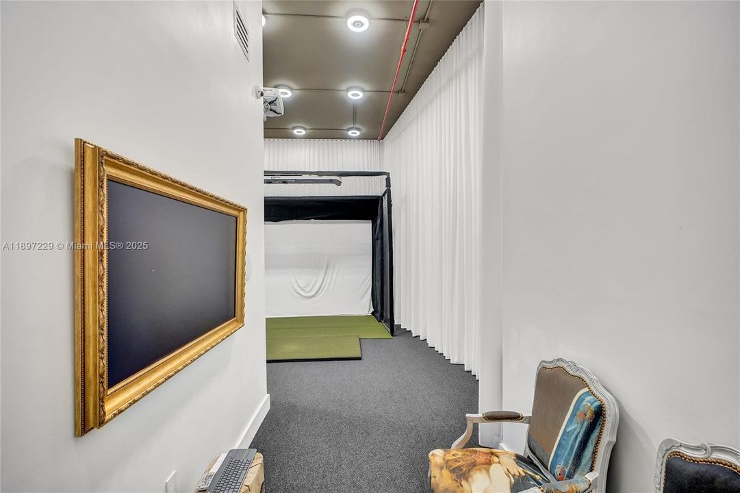 NEW GOLF SIMULATOR ROOM. FORE!!