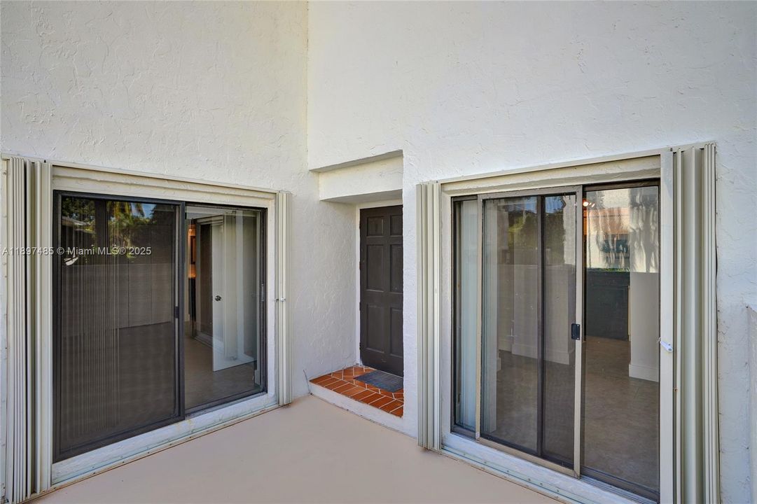 Shutters on private front entry