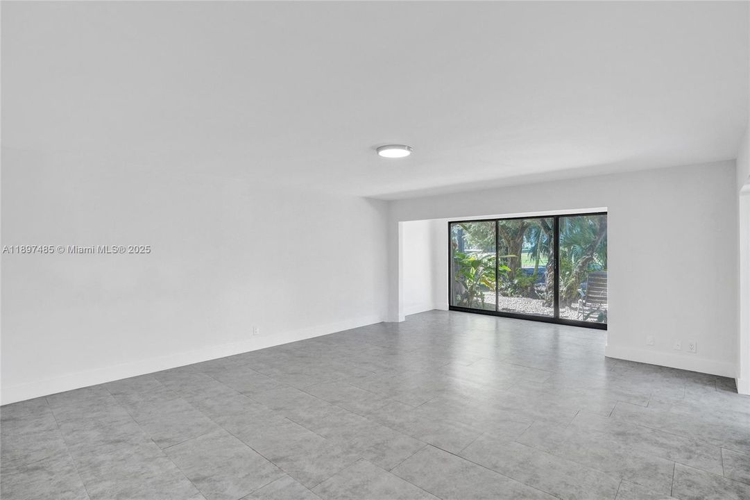 Lots of living space that can lead out to the backyard