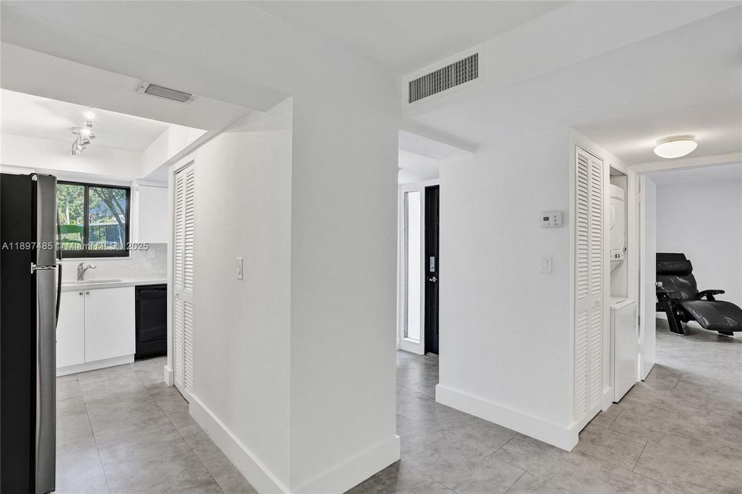 Kitchen is private off the living area