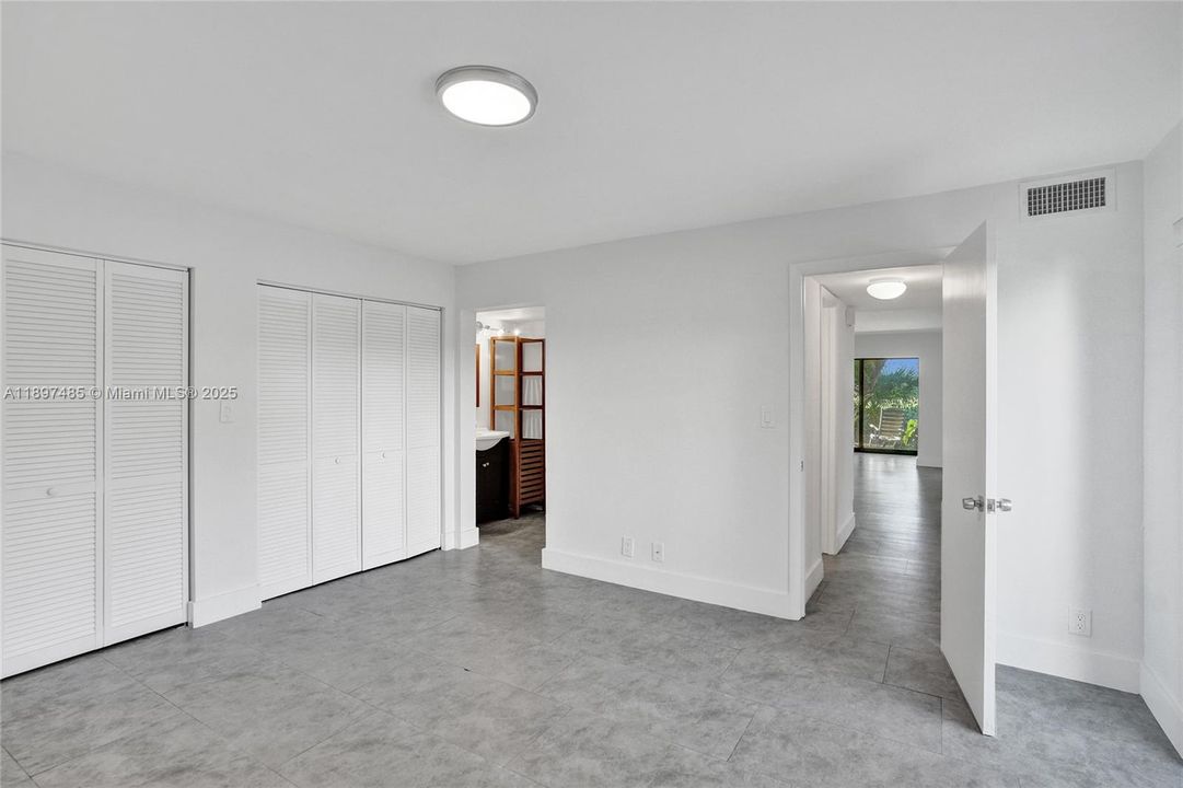 Primary bedroom with lots of closet space!