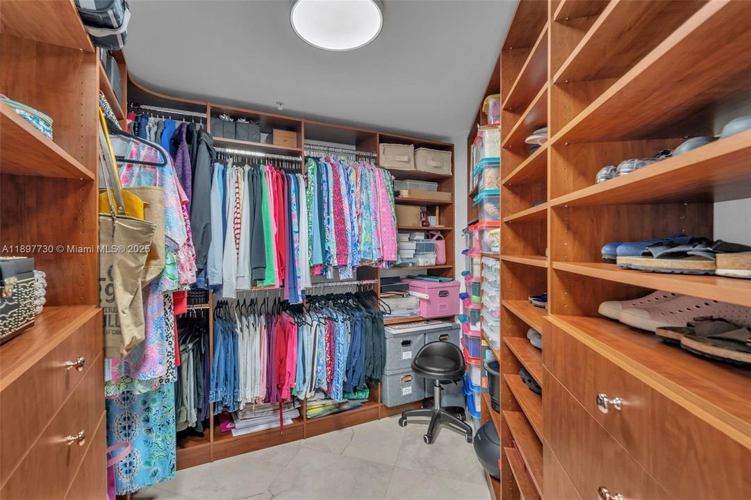Huge primary closet