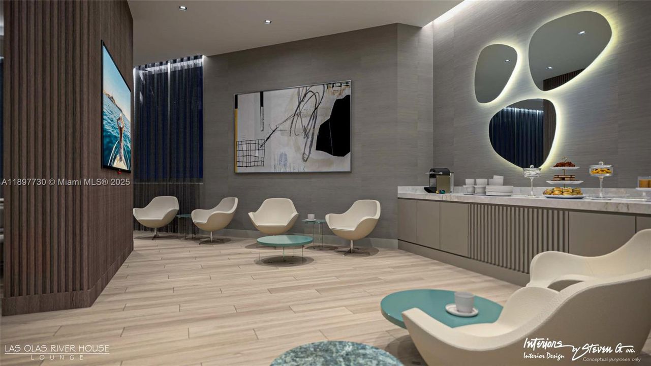 Owners Lounge with coffee bar