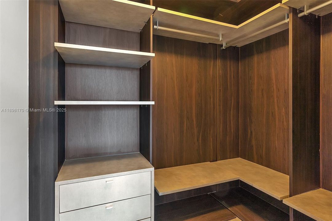 Built in, walk-in closet