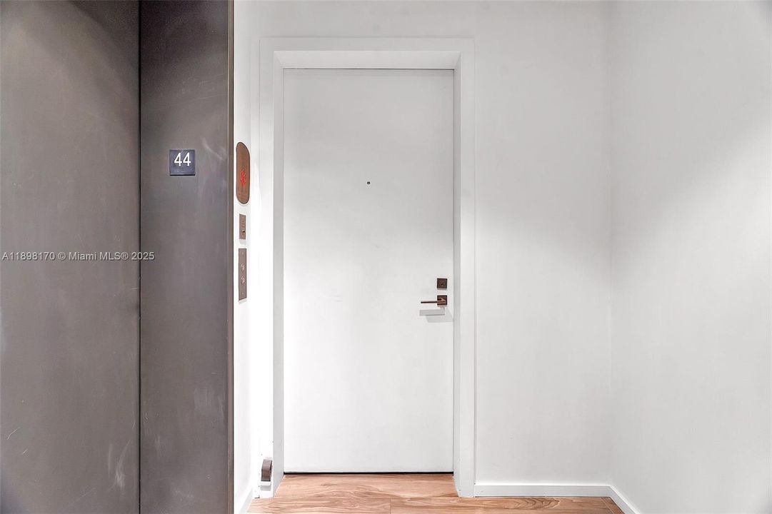 Private entrance by elevator