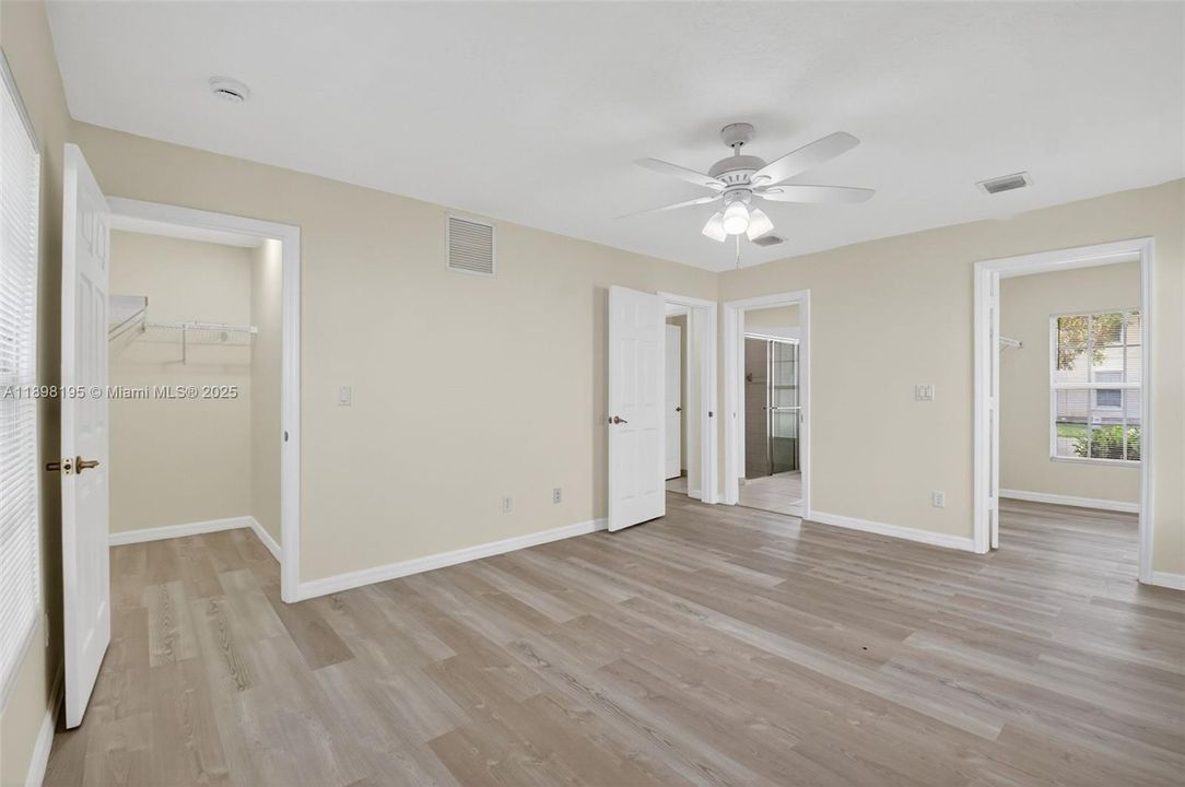 Master Downstairs 2 walk in Closets