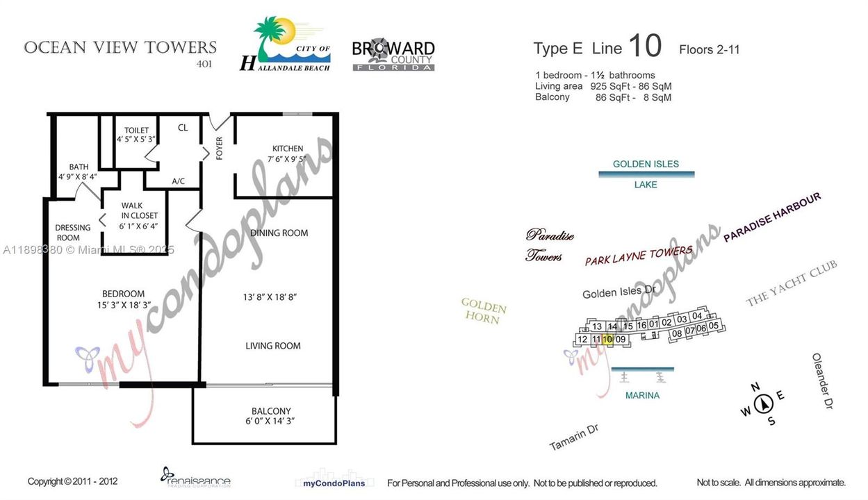 合同活跃: $2,000 (1 贝兹, 1 浴室, 925 平方英尺)