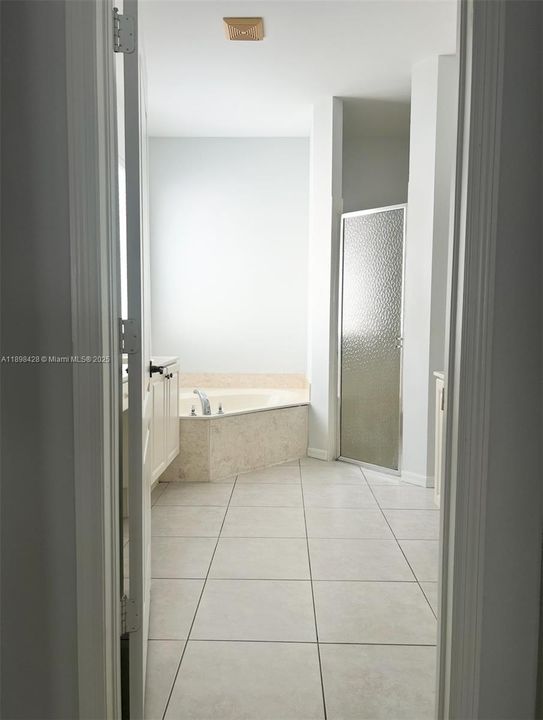 Master Bedroom's Bathroom Jacuzzi Tub and Shower;Double Sink