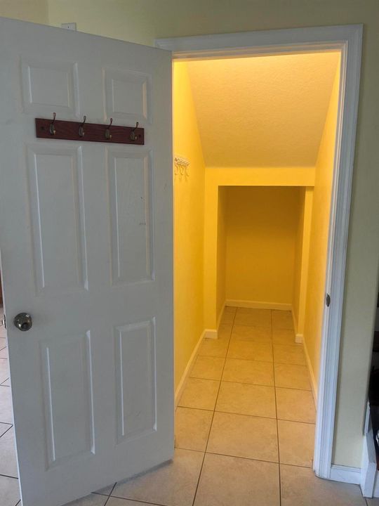Downstairs closet