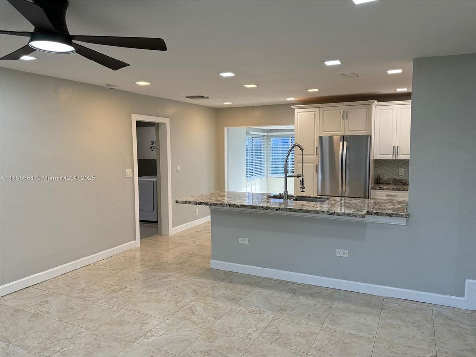 Open concept living and kitchen