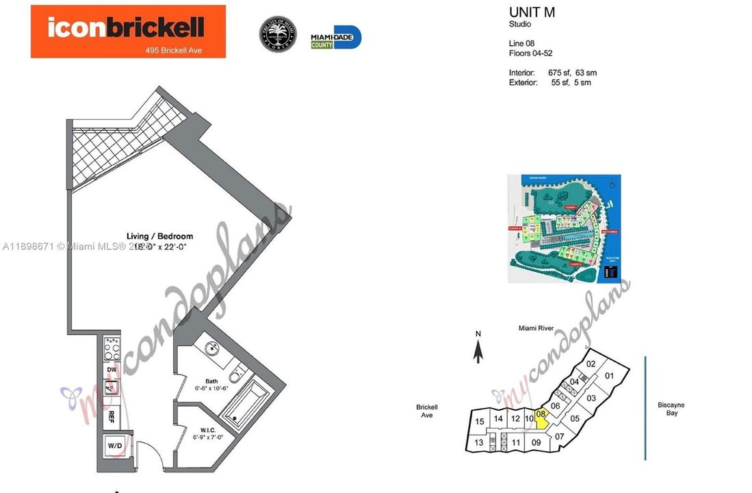 Active With Contract: $2,750 (0 beds, 1 baths, 598 Square Feet)