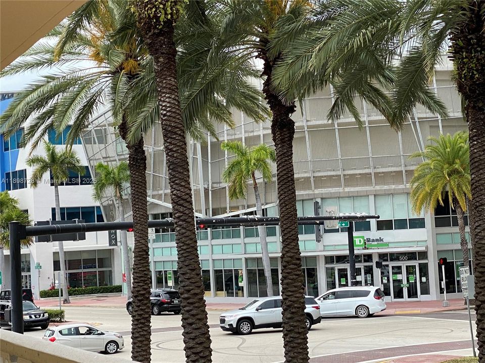 View of Fifth Street from the back terrace