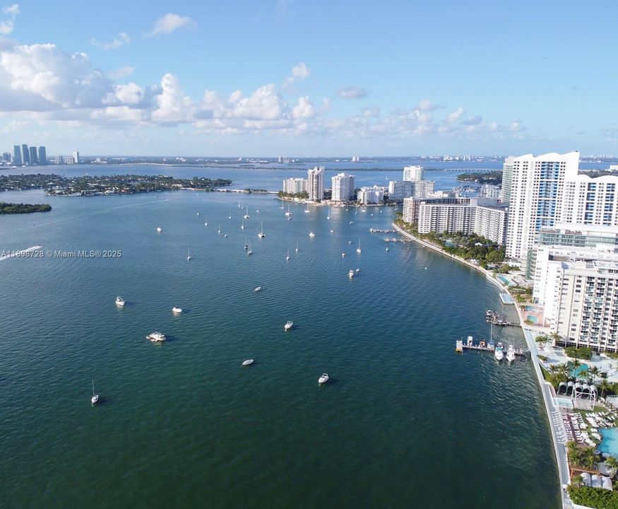 Biscayne Bay is one mile away.
