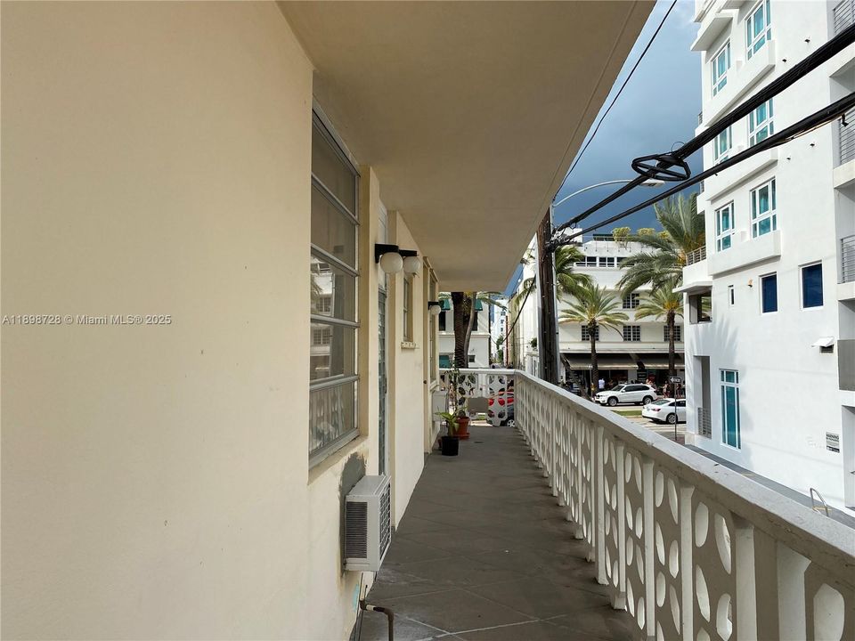 Semi-private terrace opens to the bedroom.