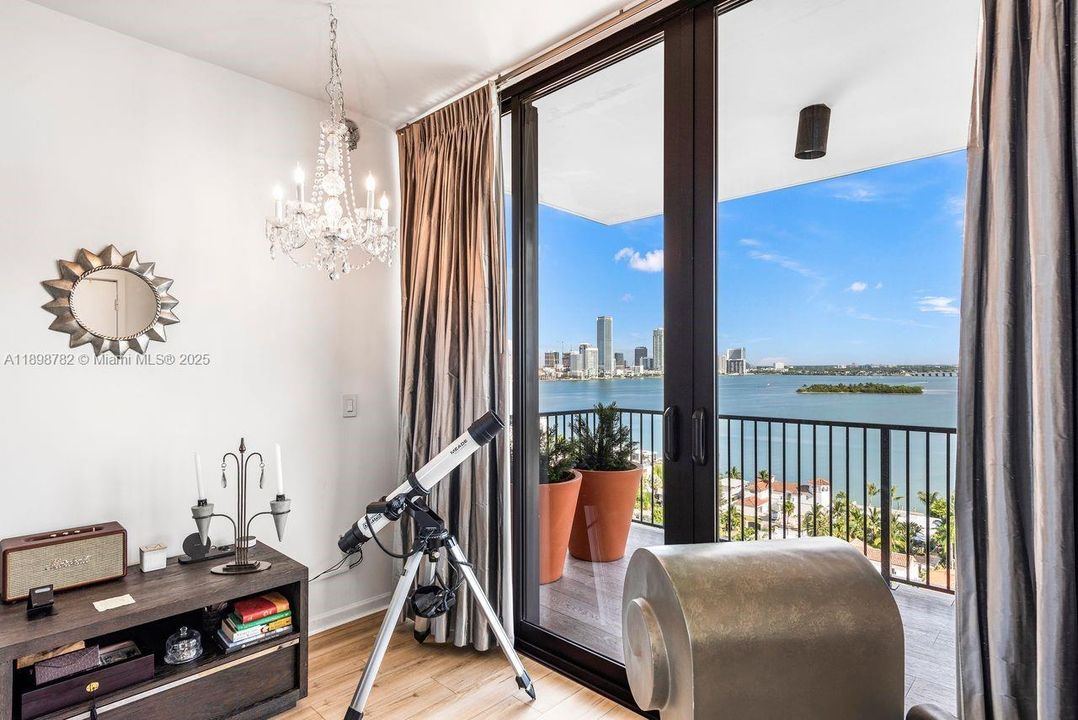 Main bedroom impact sliding glass door facing Biscayne View