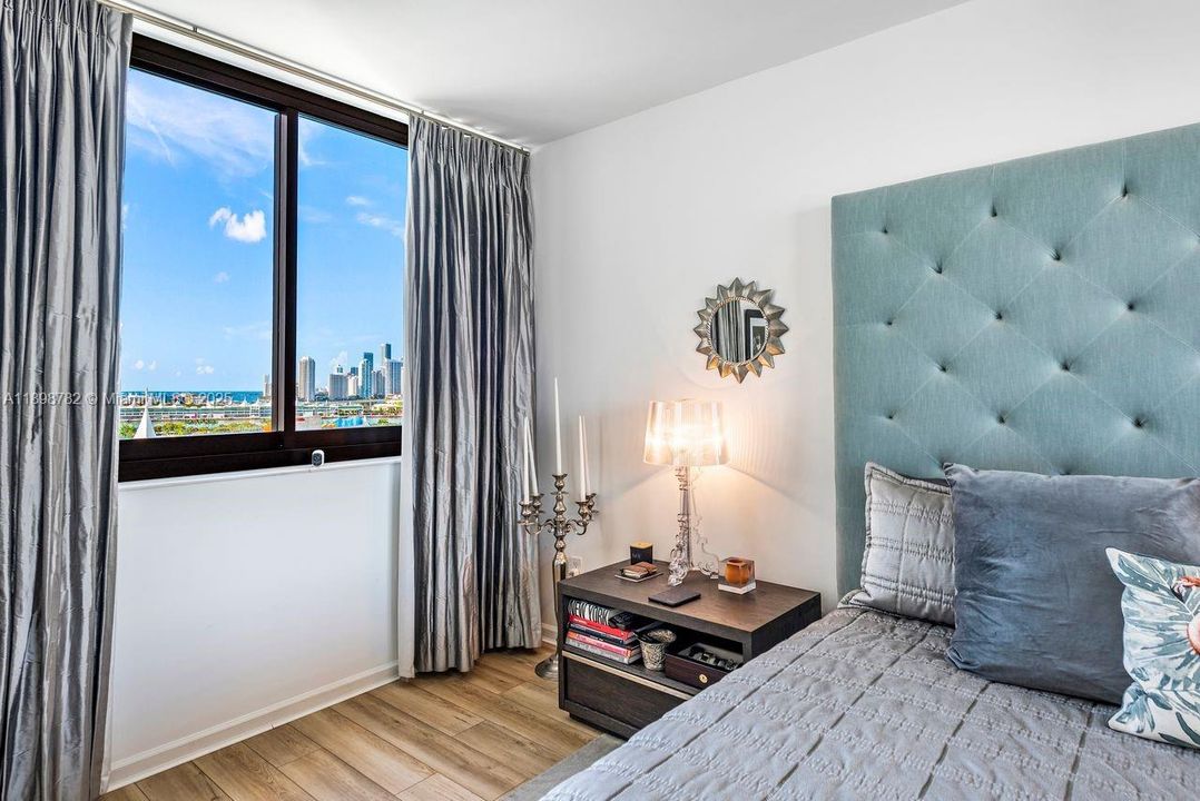 Main bedroom impact glass window facing South West