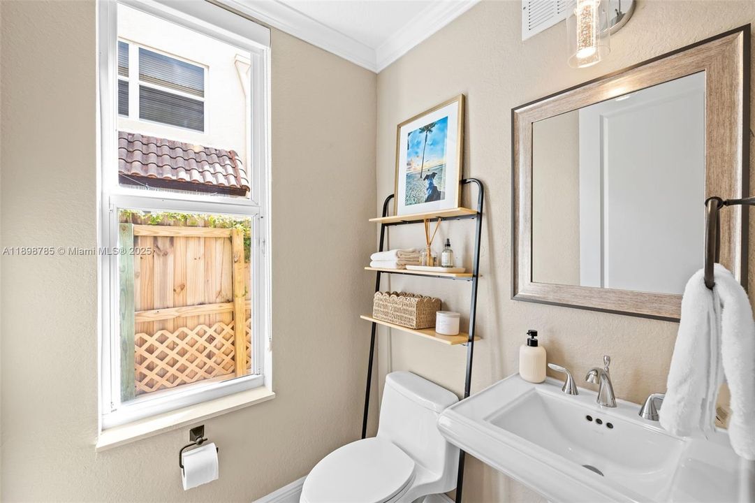 First floor half bath