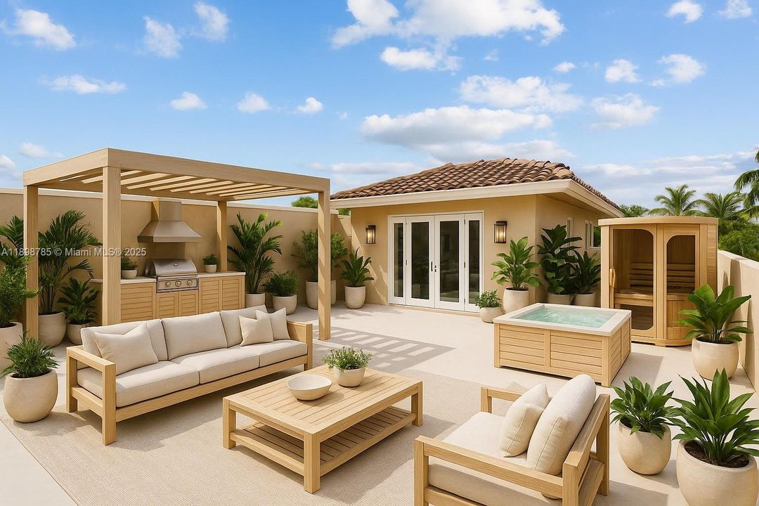 virtually staged rendering