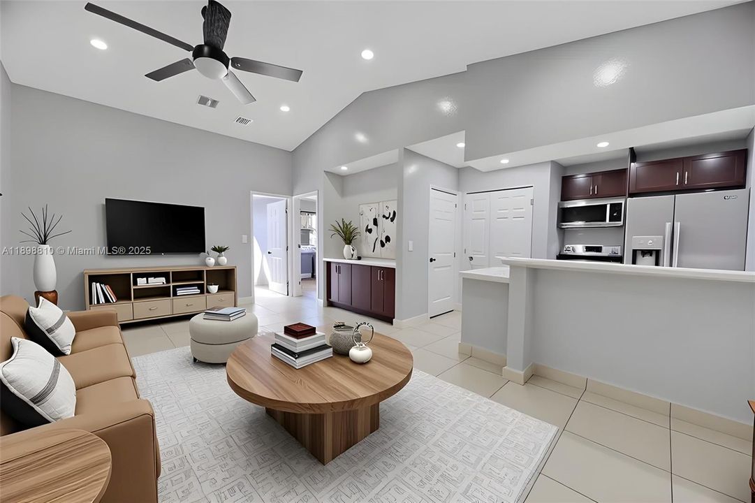 Computer Generated Image of Living Room