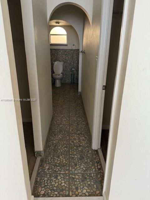 Hallway to bathroom