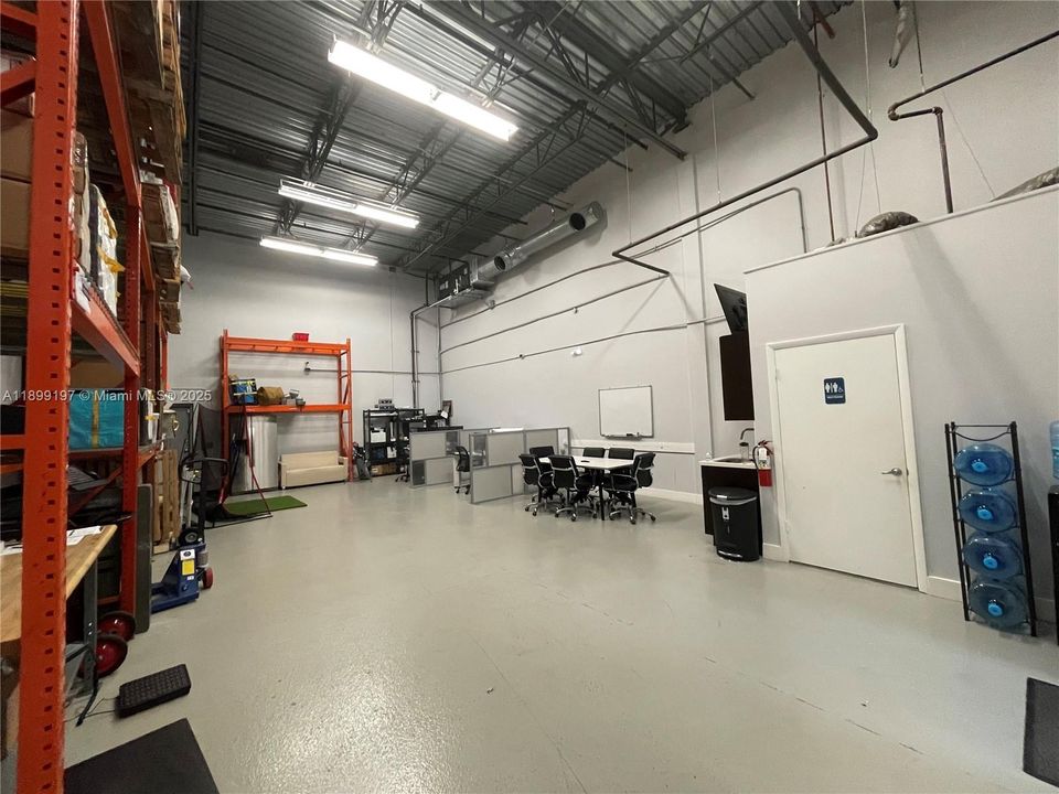 Warehouse space with epoxy floors