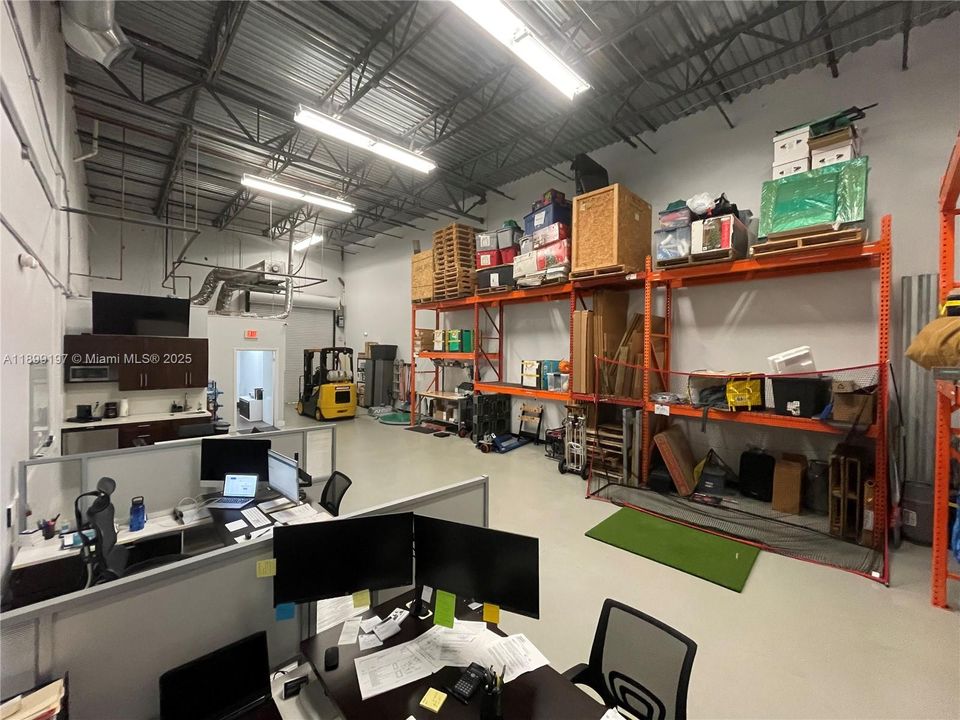 Having AC in warehouse area, allows use as office space if needed