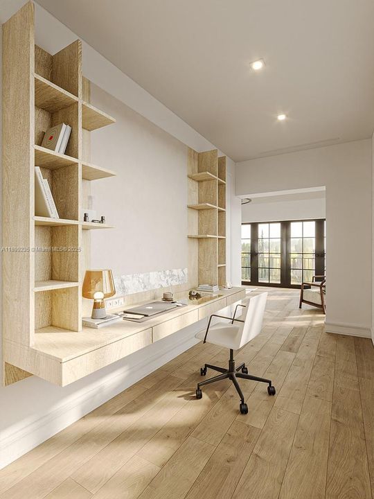 office area off primary bedroom