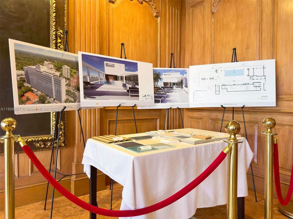 Pool plans in lobby.