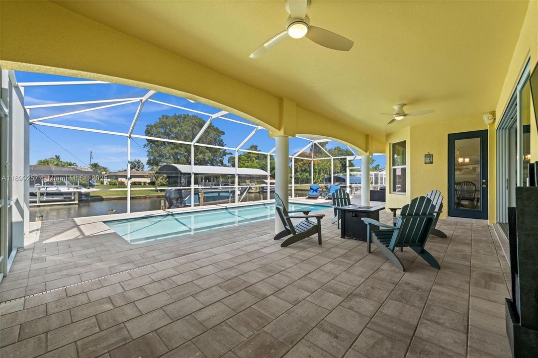 Pool and lanai are all screened in