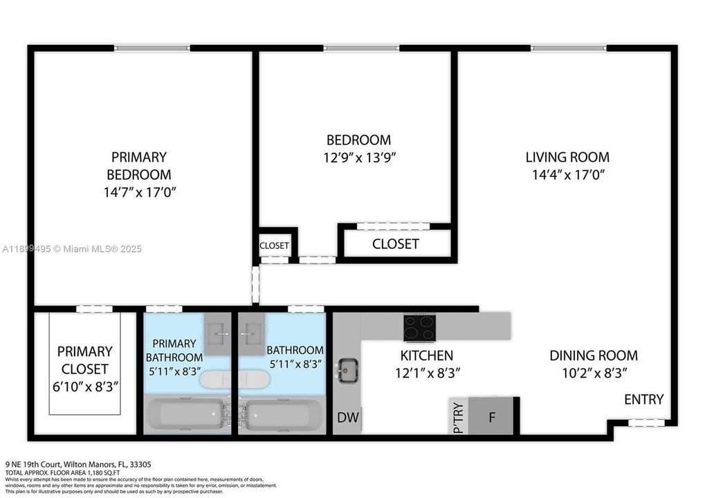 En Venta: $294,000 (2 camas, 2 baños, 1180 Pies cuadrados)