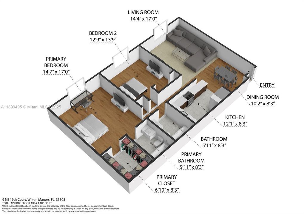 En Venta: $294,000 (2 camas, 2 baños, 1180 Pies cuadrados)