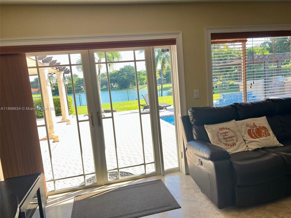 Lake view from family room and kitchen