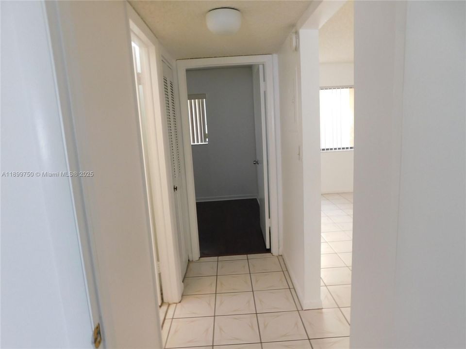 hallway leading to 2nd bedroom