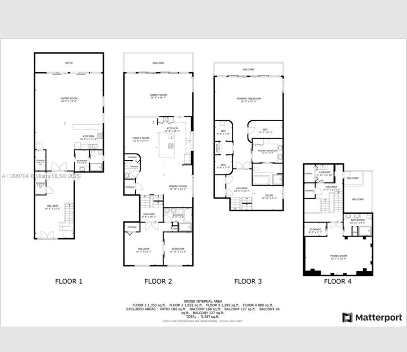 Floor Plan Shows square footage at 5357
