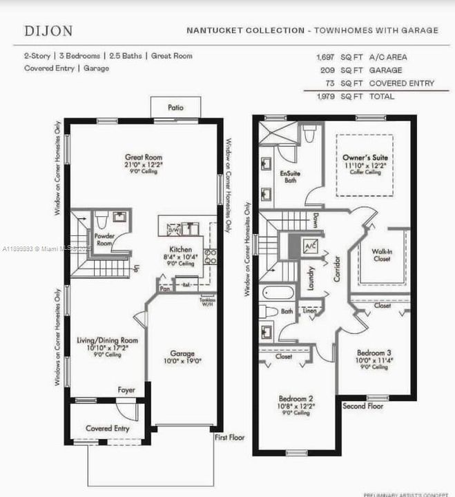 出租: $3,439 (3 贝兹, 2 浴室, 1695 平方英尺)